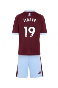 Aston Villa Ibrahim Mbaye #19 Babyklær Hjemme Fotballdrakt til barn 2026-27 Korte ermer (+ Korte bukser)
